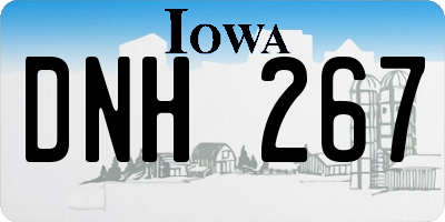 IA license plate DNH267