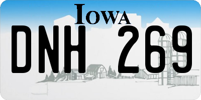 IA license plate DNH269
