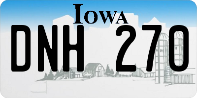 IA license plate DNH270