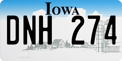 IA license plate DNH274