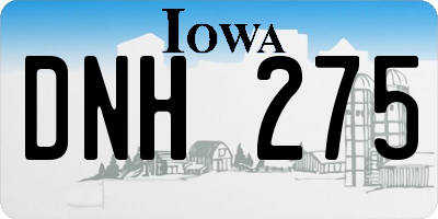 IA license plate DNH275