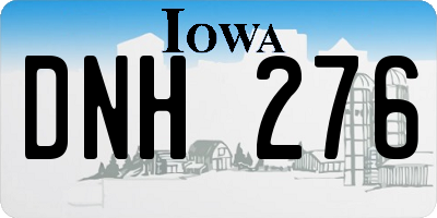 IA license plate DNH276