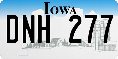 IA license plate DNH277