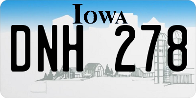 IA license plate DNH278