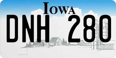 IA license plate DNH280