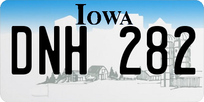 IA license plate DNH282