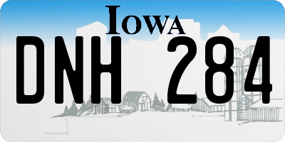 IA license plate DNH284
