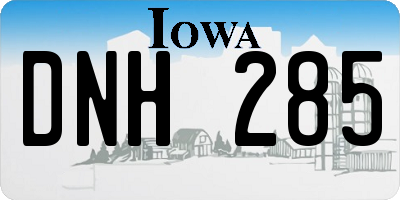 IA license plate DNH285