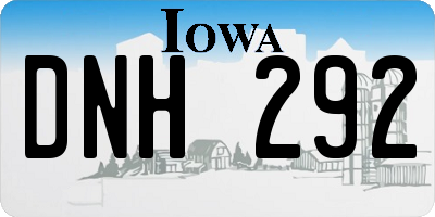 IA license plate DNH292