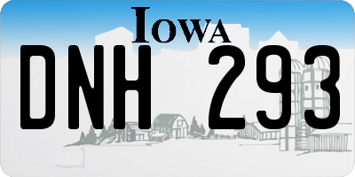 IA license plate DNH293