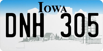 IA license plate DNH305