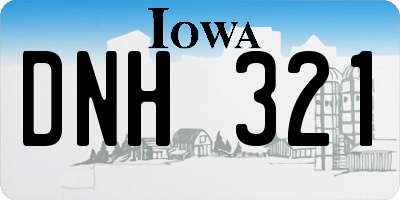 IA license plate DNH321