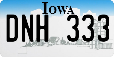 IA license plate DNH333