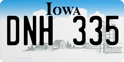 IA license plate DNH335