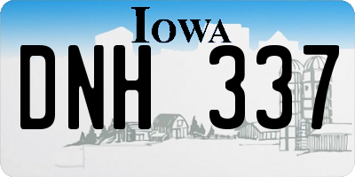 IA license plate DNH337