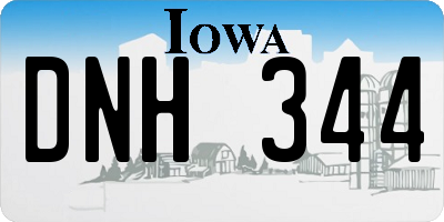 IA license plate DNH344