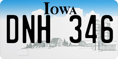 IA license plate DNH346