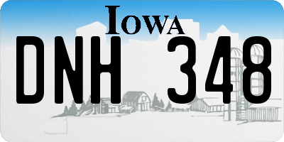 IA license plate DNH348
