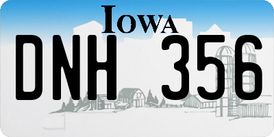 IA license plate DNH356