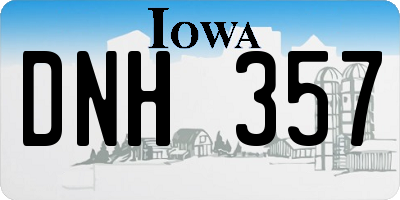 IA license plate DNH357