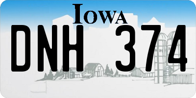 IA license plate DNH374