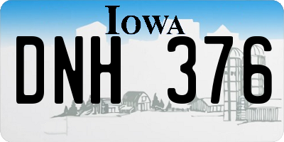 IA license plate DNH376