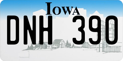 IA license plate DNH390