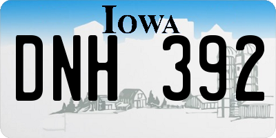 IA license plate DNH392