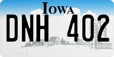 IA license plate DNH402