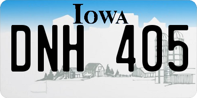 IA license plate DNH405