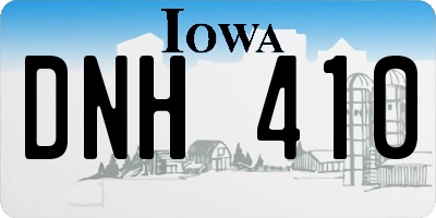 IA license plate DNH410