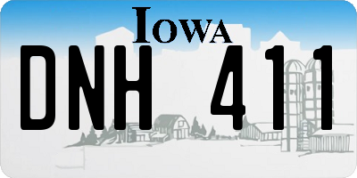 IA license plate DNH411