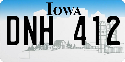 IA license plate DNH412