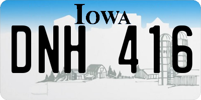 IA license plate DNH416