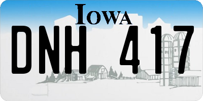 IA license plate DNH417