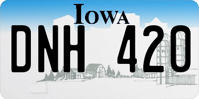 IA license plate DNH420