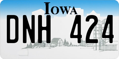 IA license plate DNH424