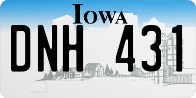 IA license plate DNH431