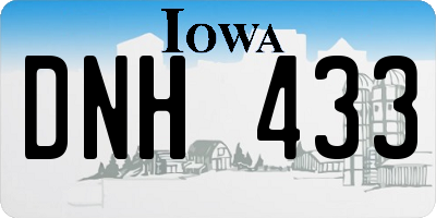 IA license plate DNH433