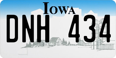IA license plate DNH434