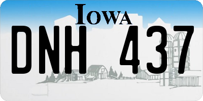 IA license plate DNH437