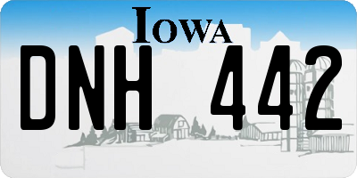 IA license plate DNH442