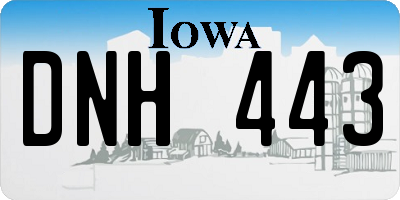 IA license plate DNH443