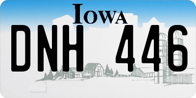 IA license plate DNH446