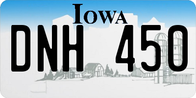 IA license plate DNH450