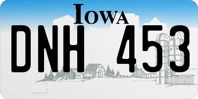IA license plate DNH453