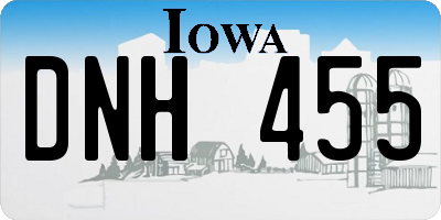 IA license plate DNH455