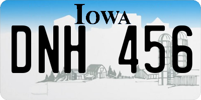 IA license plate DNH456