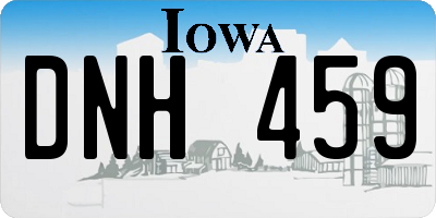IA license plate DNH459