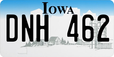 IA license plate DNH462
